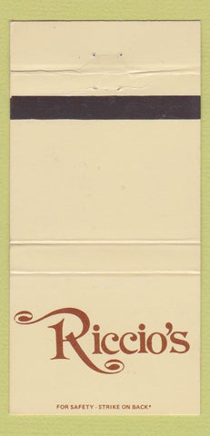 Matchbook Cover - Riccio's Palm Springs CA 30 Strike
