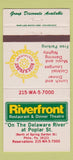Matchbook Cover - Riverfront Restaurant Philadelphia PA 30 Strike
