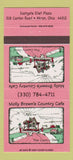 Matchbook Cover - Molly Brown's Country Cafe Akron OH 30 Strike