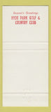 Matchbook Cover - Hyde Park Golf Country Club Christmas 30 Strike