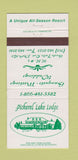 Matchbook Cover - Pickerel Lake Lodge Burks Falls ON 30 Strike