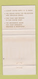 Matchbook Cover - Brunswick Motor Hotel Parry Sound ON 30 Strike