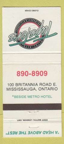 Matchbook Cover - Tapsters Brewhouse Mississauga ON 30 Strike
