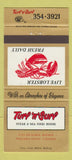 Matchbook Cover - Turf n Surf Restaurant Niagara Falls ON 30 Strike