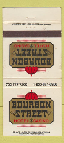 Matchbook Cover - Bourbon Street Hotel Casino Las Vegas NV WEAR 30 Strike