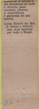 Matchbook Cover - Hirsch Zebra Window Blinds Brazil