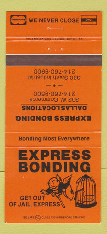 Matchbook Cover - Express Bail Bonds Dallas TX 30 Strike