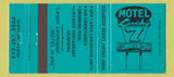Matchbook Cover - Motel Lucky 7 Perth ON Teal 30 Strike