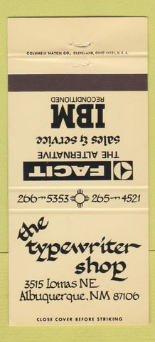 Matchbook Cover - Typewriter Shop Albuquerque NM IBM 30 Strike