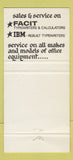 Matchbook Cover - Typewriter Shop Albuquerque NM IBM 30 Strike