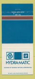 Matchbook Cover - GM Hydramatic  30 Strike