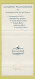 Matchbook Cover - GM Hydramatic  30 Strike