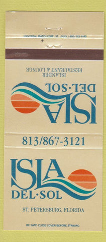 Matchbook Cover - Isla Del Sol Islander St Petersburg FL 30 Strike