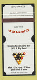 Matchbook Cover - Shoot A Rack Sports Billiards St Louis? Camel Cigs 30 Strike