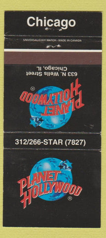 Matchbook Cover - Planet Hollywood Chicago IL 30 Strike
