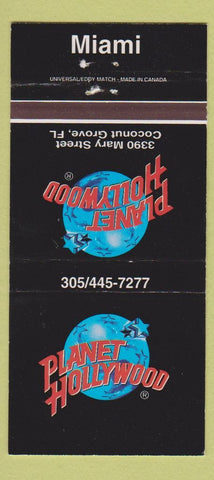 Matchbook Cover - Planet Hollywood Miami FL 30 Strike