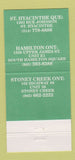 Matchbook Cover - Empress of China St Hyacinthe QC Hamilton ON 30 Strike