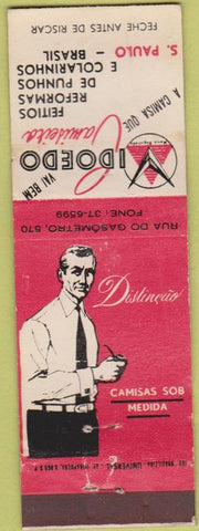Matchbook Cover - Vidoedo Dress Shirts Sao Paulo Brazil WEAR