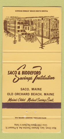Matchbook Cover - Saco Biddeford Savings Old Orchard Beach ME WEAR 30 Strike