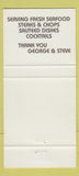 Matchbook Cover - Harborside Seafood Bayside NY 30 Strike