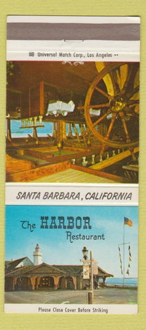 Matchbook Cover - The Harbor Restaurant Santa Barbara CA 30 Strike