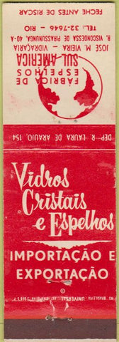 Matchbook Cover - Fabric of South America Rio De Janeiro Brazil WEAR