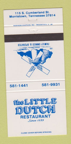 Matchbook Cover - Little Dutch Restaurant Morristown TN 30 Strike