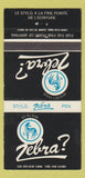 Matchbook Cover - Zebra Stylo Pens QC  30 Strike