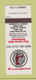 Matchbook Cover - Lobster Hole Restaurant Johannesburg SAMPLE 30 Strike