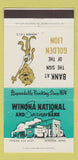 Matchbook Cover - Winona National Savings Bank MN 30 Strike