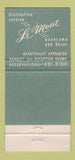 Matchbook Cover - Le Mont Restaurant Pittsburgh PA WEAR 30 Strike