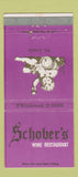 Matchbook Cover - Schober's Wine Restaurant St Louis MO 30 Strike