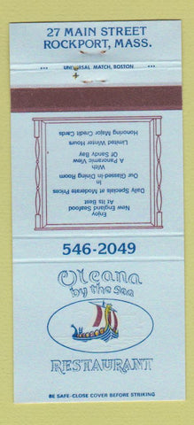 Matchbook Cover - Oleana by the Sea Restaurant Rockport MA 30 Strike