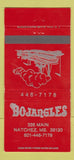 Matchbook Cover - Bojangles Natchez MS 30 Strike