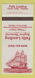 Matchbook Cover - Falls Landing Seafood Great Falls VA 30 Strike