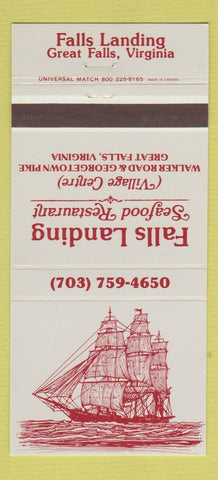 Matchbook Cover - Falls Landing Seafood Great Falls VA 30 Strike