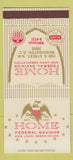 Matchbook Cover - Home Federal Savings Loan Washington DC 30 Strike