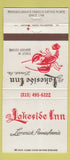 Matchbook Cover - Lakeside Inn Limerick PA lobster 30 Strike