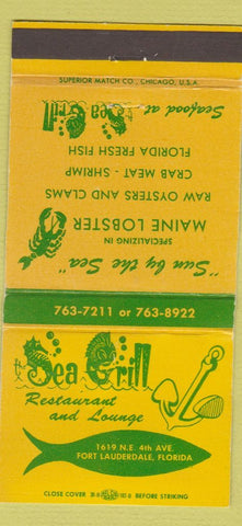 Matchbook Cover - Sea Grill Restaurant Fort Lauderdale FL 30 Strike