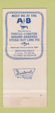 Matchbook Cover - A&B Lobster House Key West FL 30 Strike