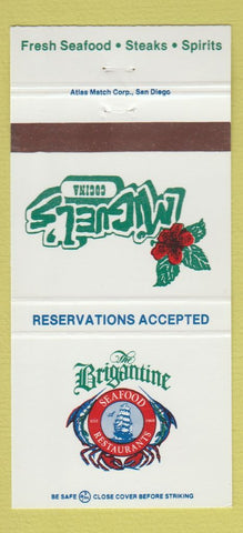 Matchbook Cover - Brigantine Seafood Miguel's Del Mar LA Mesa CA 30 Strike