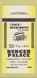Matchbook Cover - Burger Palace Winnipeg MB 30 Strike