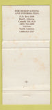 Matchbook Cover - Rocky Mountain Resorts Banff Lake Louise AB WEAR 30 Strike