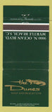 Matchbook Cover - The Dunes Golf Beach Club Myrtle Beach SC 30 Strike