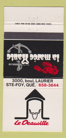 Matchbook Cover - Le Deauville Ste Foy QC 30 Strike