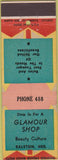 Matchbook Cover - Glamour Shop Ralston NE Hair Salon