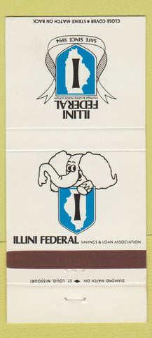 Matchbook Cover - Illini Federal Savings Loan IL 30 Strike
