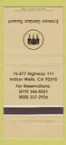 Matchbook Cover - Erawan Garden Resort Indian Wells CA 30 Strike