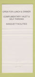 Matchbook Cover - Nantucket Cove St Louis MO seafood lobster 30 Strike