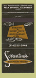 Matchbook Cover - Sorrentino's Seafood House Palm Springs CA WEAR 30 Strike